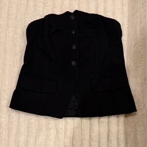 Black Women's button up crop top